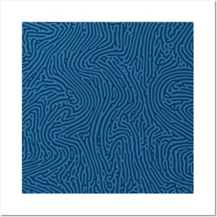 Liquid Turing Pattern (Blue) Posters and Art